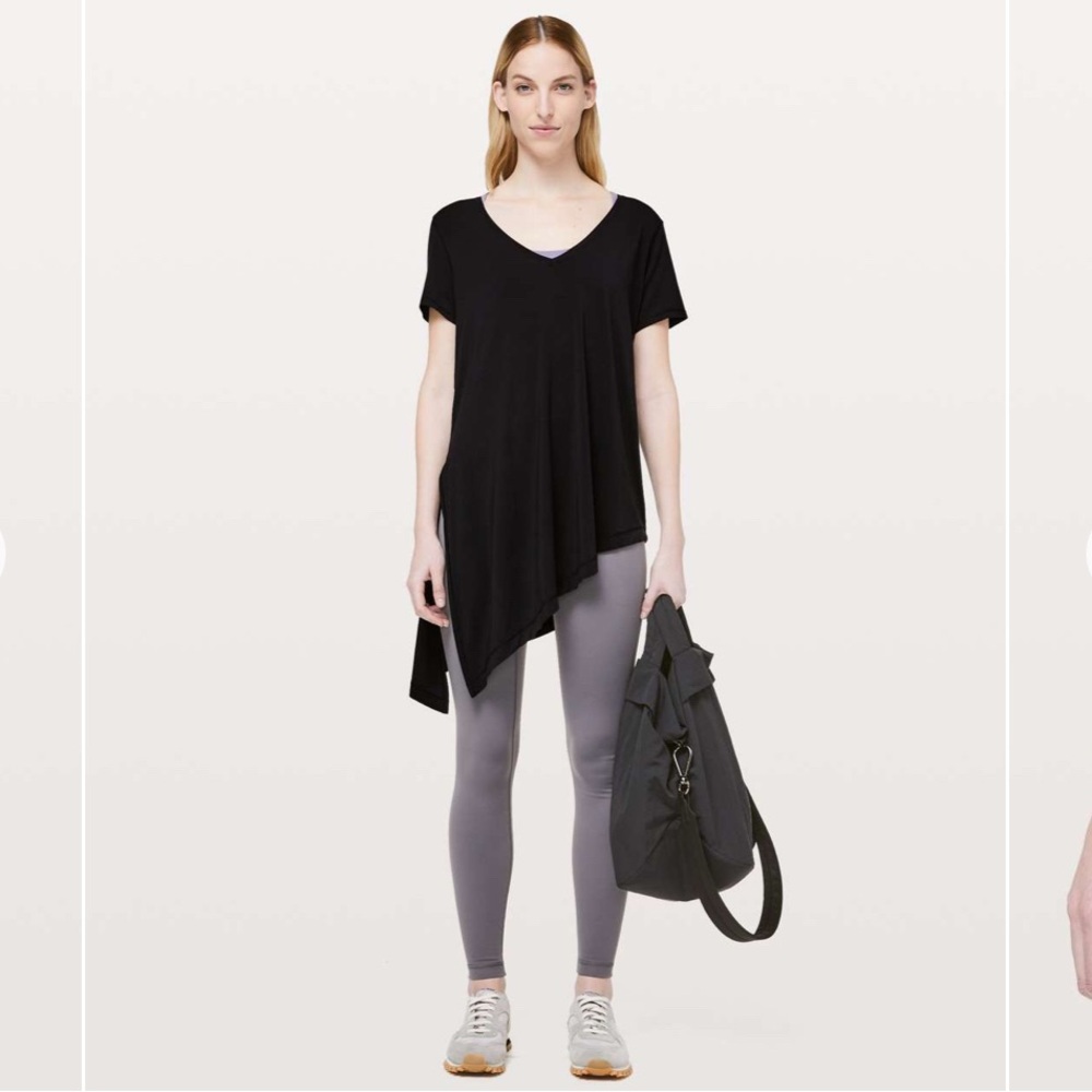 NWT Lululemon To the Point Tee Black size 6